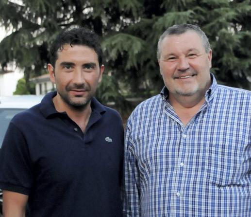 Mister Zanon e il presidente Stelio Carletto Eurocalcio Cassola Mister Zanon e il presidente Stelio Carletto Eurocalcio Cassola